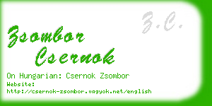 zsombor csernok business card